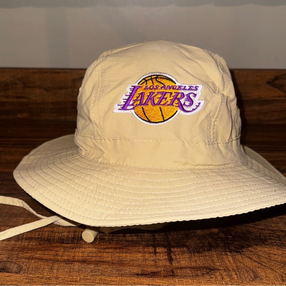 Los Angeles Lakers Khaki Safari Bucket Hat